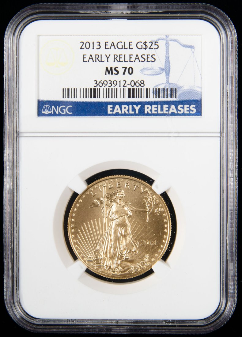 2013 United States $25 Gold Eagle 1/2oz NGC MS70 (1 of 3)