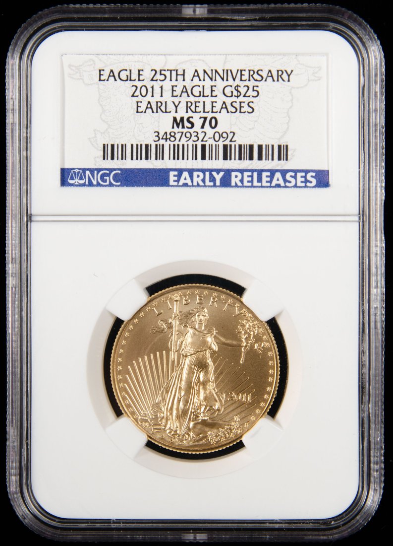 2011 United States $25 Gold Eagle 1/2oz NGC MS70 (1 of 3)