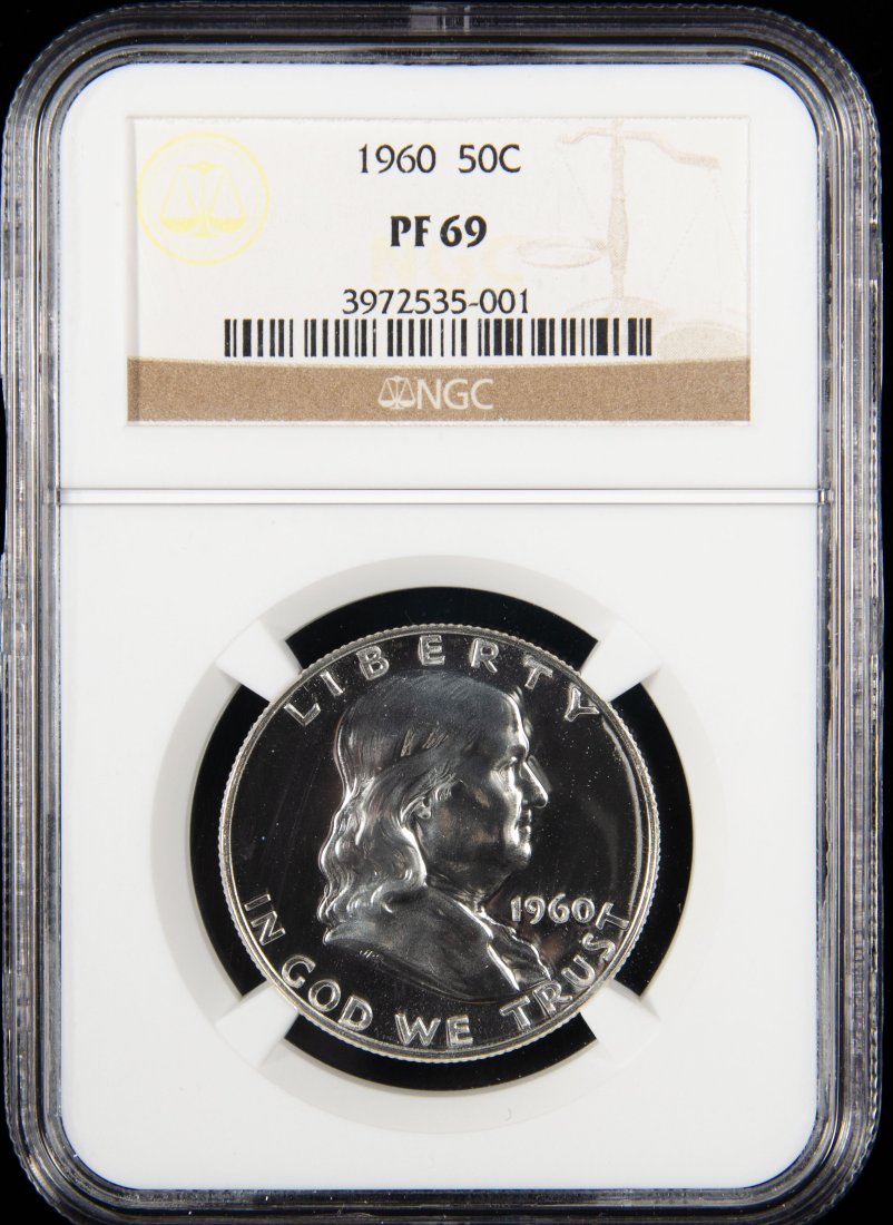 1960 United States Ben Franklin Proof Half Dollar NGC PF69 (1 of 3)