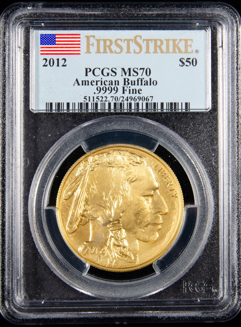 2012 United States $50 Gold Buffalo 1oz PCGS MS70 (1 of 3)