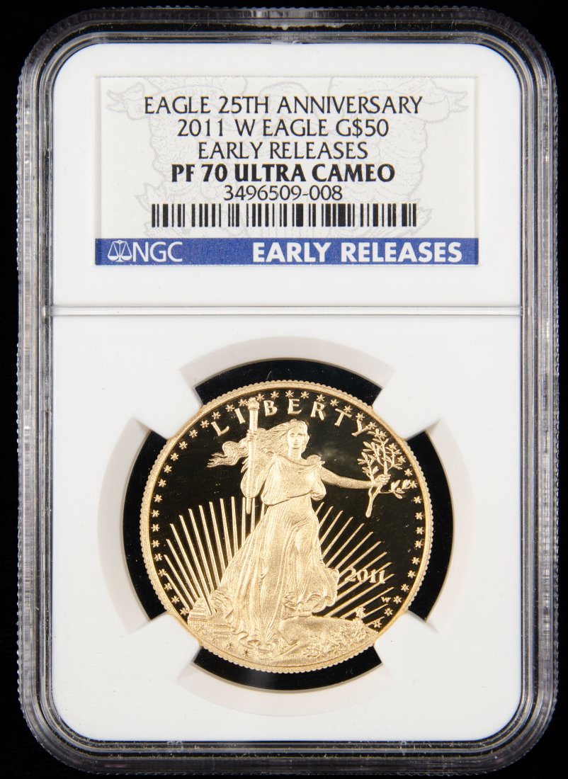 2011-W United States $50 Gold Eagle Proof 1oz NGC PF70 Ultra Cameo (1 of 3)