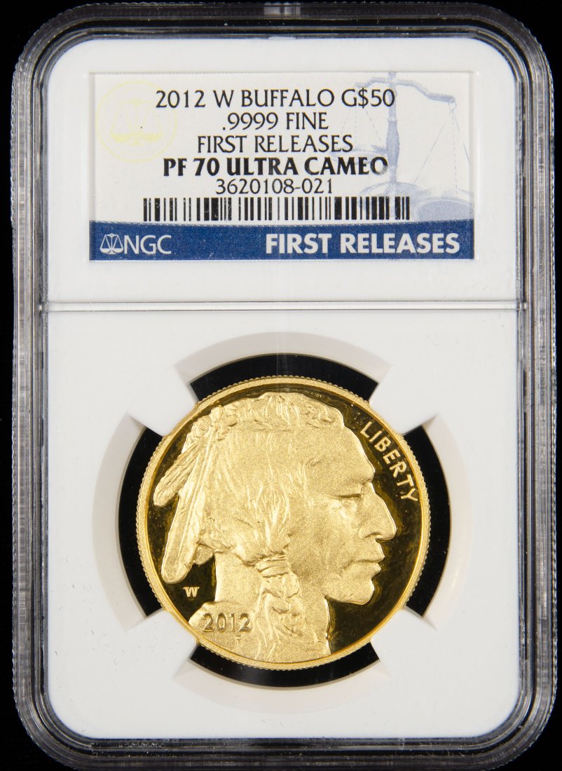 2012-W United States $50 Gold Buffalo Proof 1oz NGC PF70 Ultra Cameo (1 of 3)