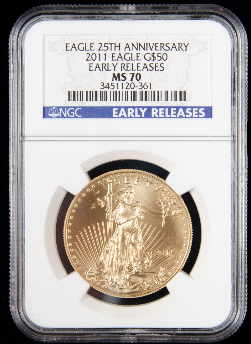 2011 United States $50 Gold Eagle 1oz NGC MS70 (1 of 3)