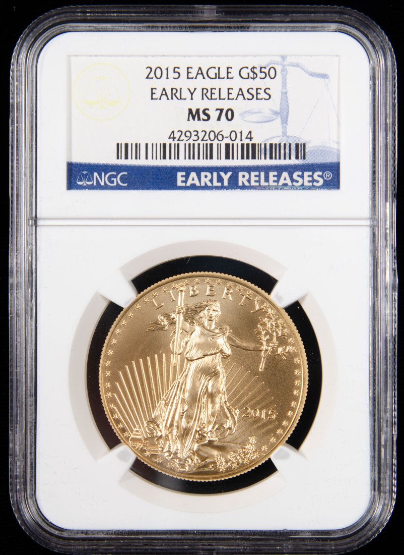 2015 United States $50 Gold Eagle NGC MS70 (1 of 3)