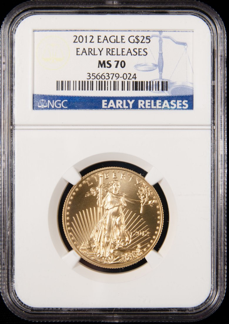 2012 United States $25 Gold Eagle 1/2oz NGC MS70 (1 of 3)