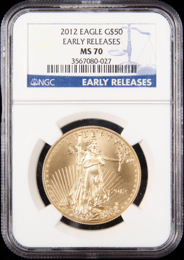 2012 United States $50 Gold Eagle 1oz NGC MS70 (1 of 3)