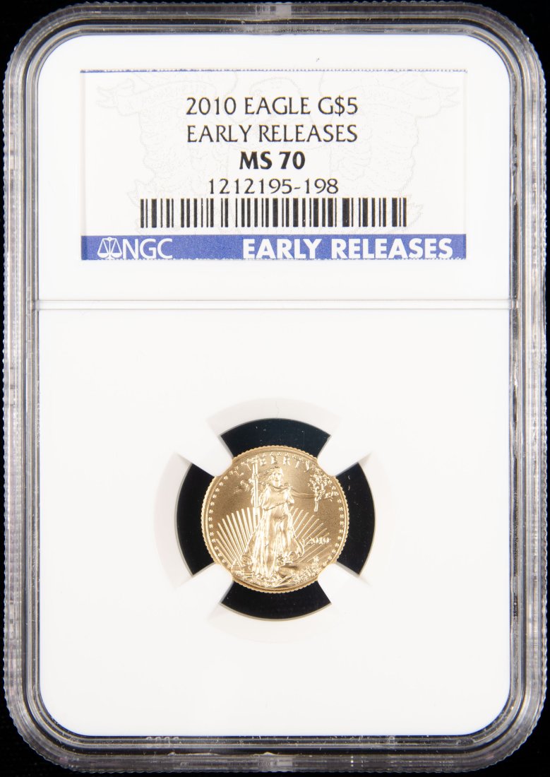 2010 United States $5 Gold Eagle 1/10oz NGC MS70 (1 of 3)