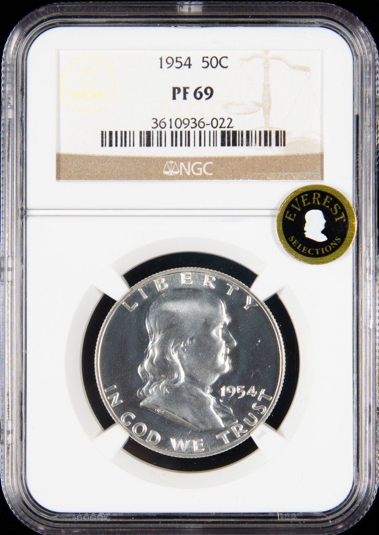 1954 United States Ben Franklin Proof Half Dollar NGC PF69 (1 of 3)
