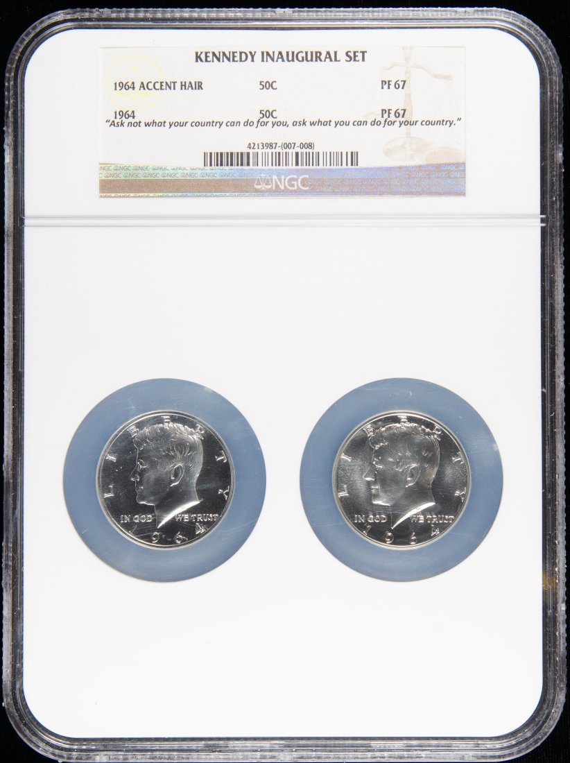 1964 United States Proof Half Dollars "Kennedy Inaugural Set" NGC PF67 (1 of 4)