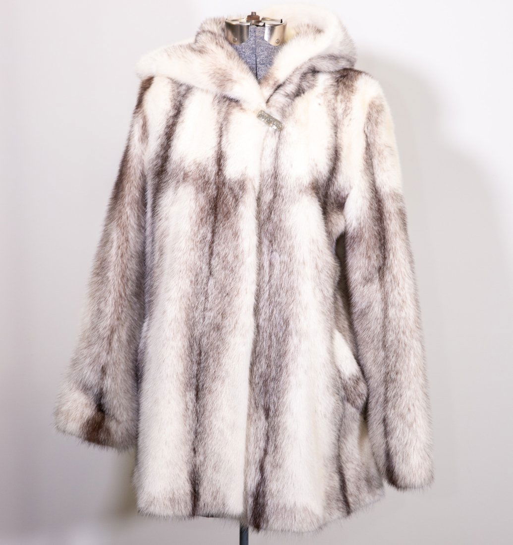Saga Furs Select Silver Cross Mink Parka (1 of 4)