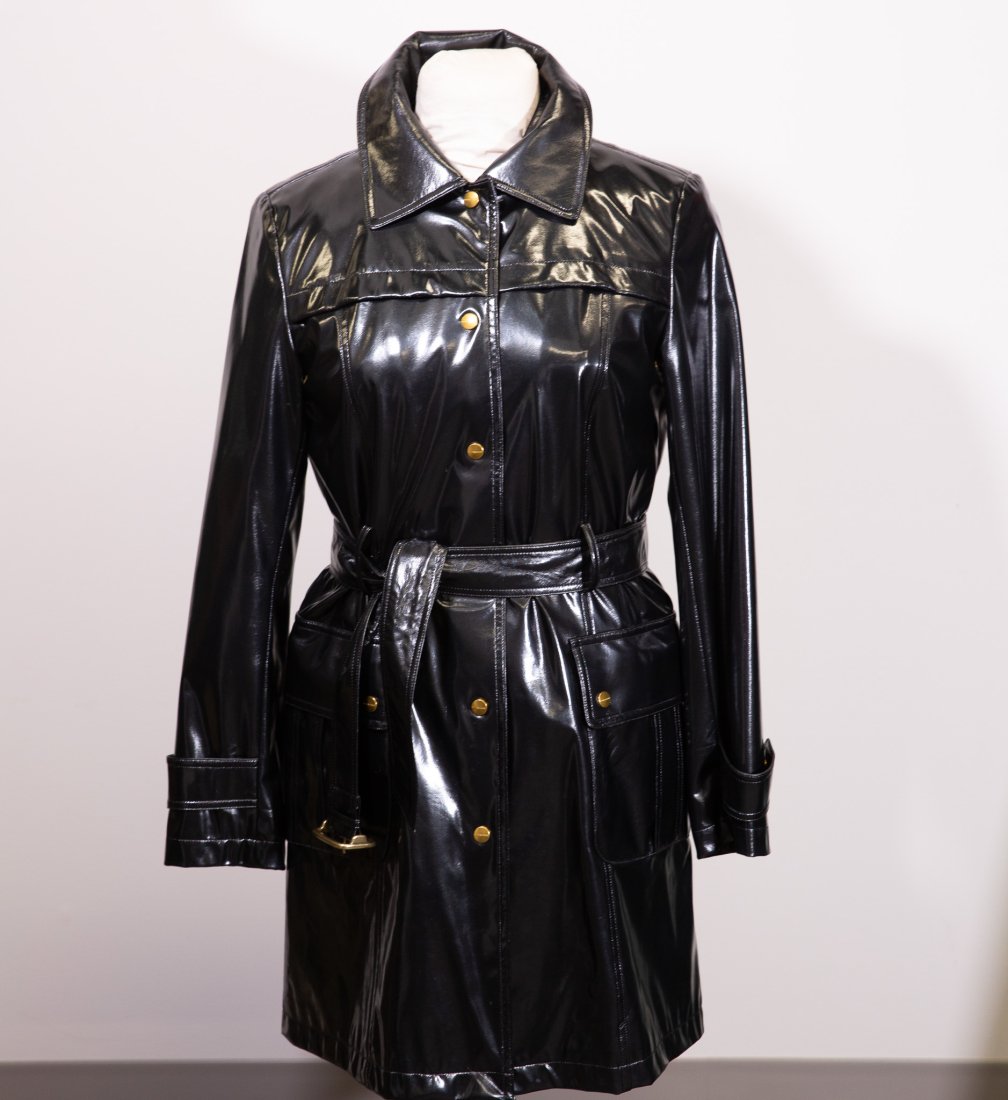 Burberry Black Patent Leather Trench (1 of 5)