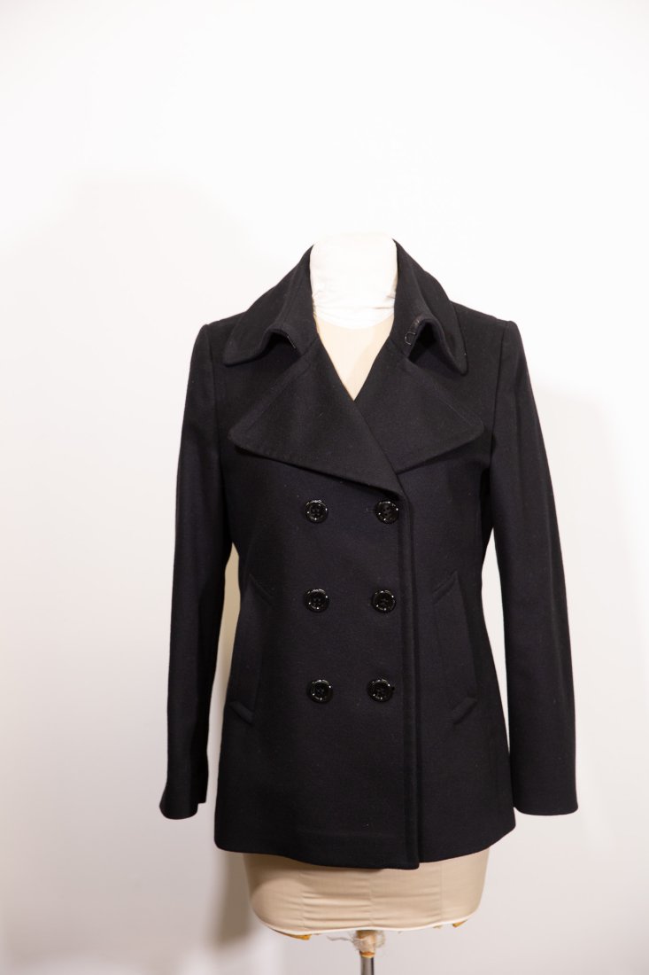 Burberry Black Wool and Cashmere Peacoat (1 of 5)