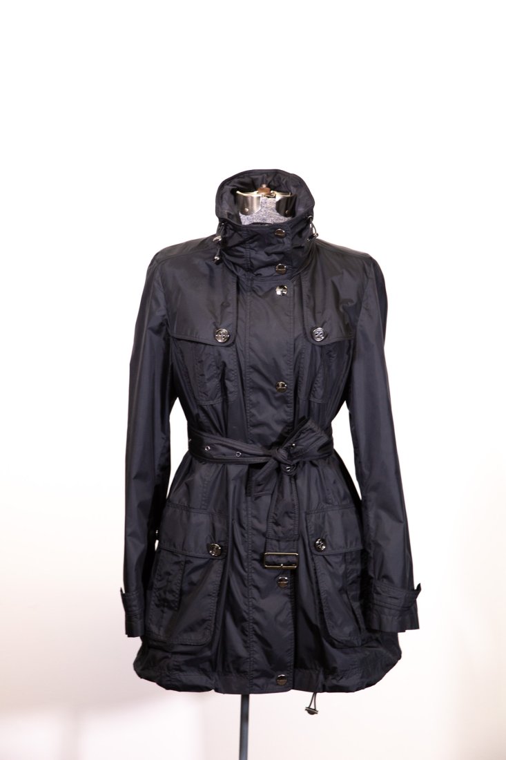 Burberry Black Belted Rain Jacket (1 of 4)