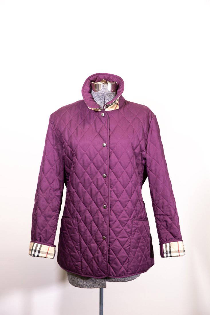 Burberry Purple Quilted Barbour Jacket Auction