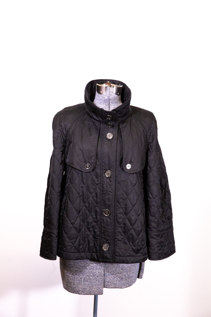 Burberry Black Cropped A-Line Jacket (1 of 4)