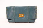 Emilio Pucci Teal Leather Clutch