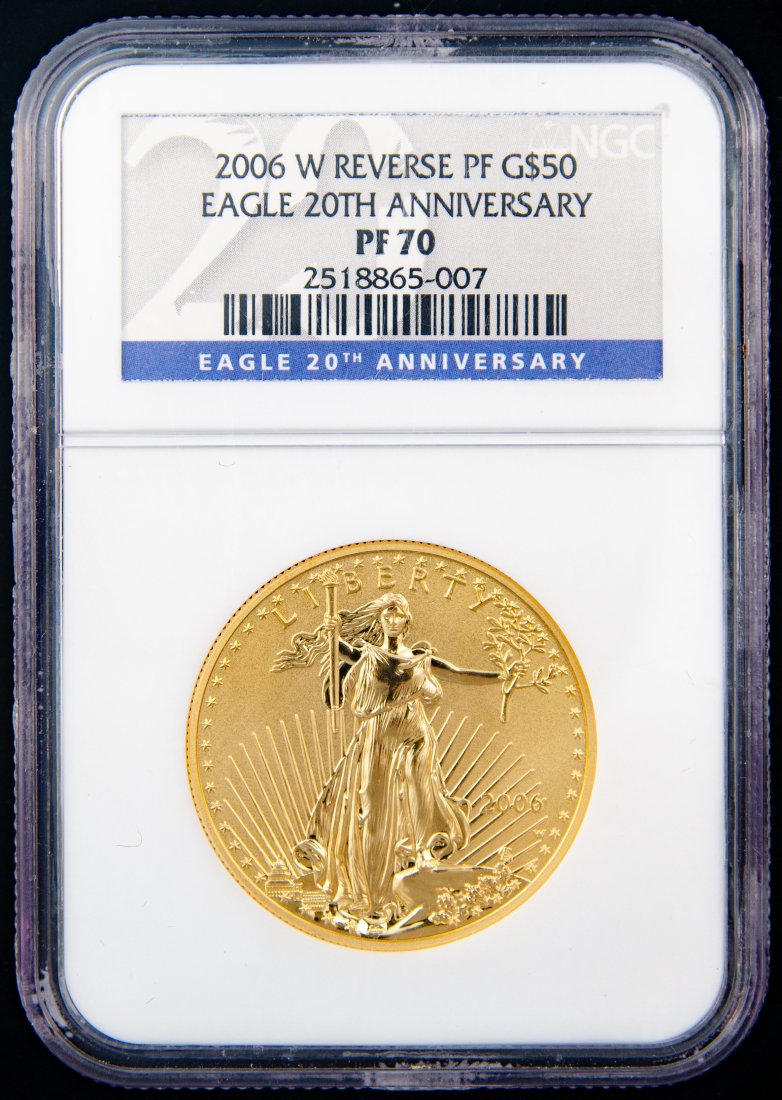 2006-W United States $50 Gold Eagle Reverse Proof NGC PF70 (1 of 3)