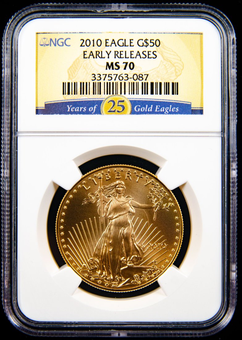 2010 United States $50 Gold Eagle 1oz NGC MS70 (1 of 3)