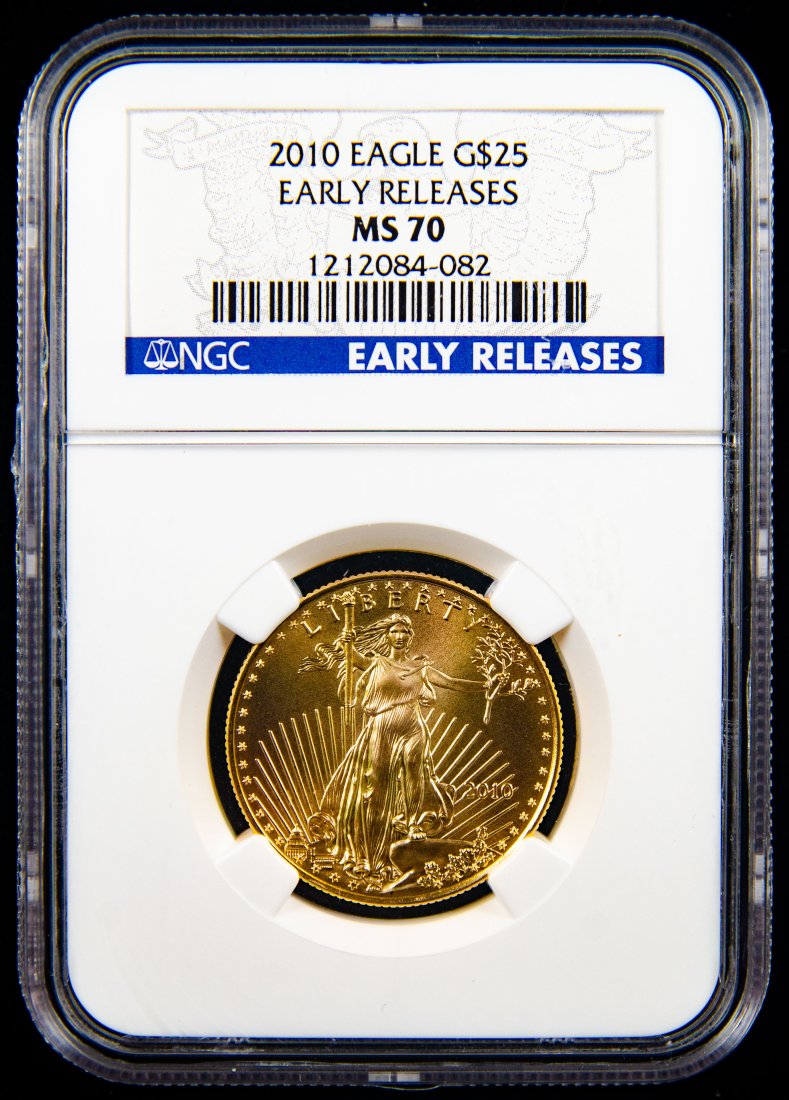 2010 United States $25 Gold Eagle 1/2oz NGC MS70 (1 of 3)