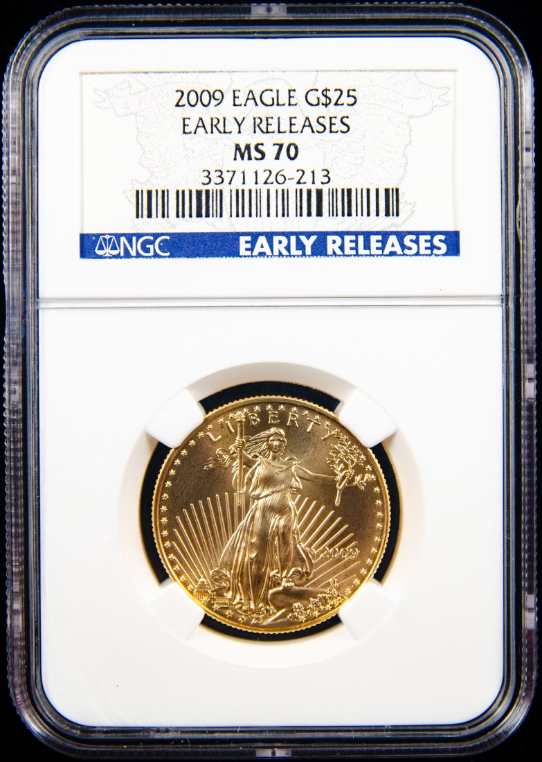 2009 United States $25 Gold Eagle 1/2oz NGC MS70 (1 of 3)