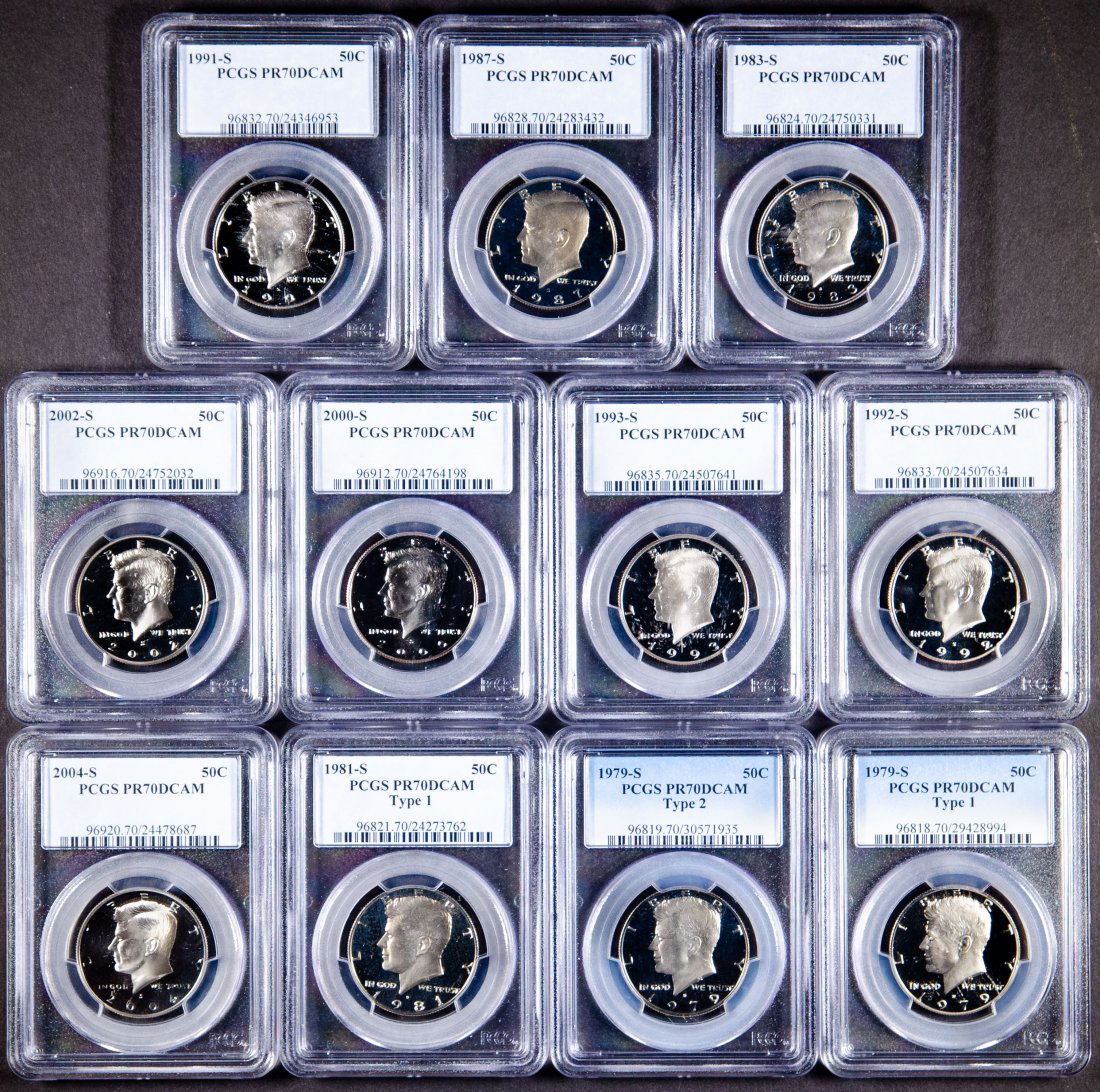 Collection Of Eleven(11) United States JFK Proof Half Dollars PCGS PR70DCAM (1 of 2)