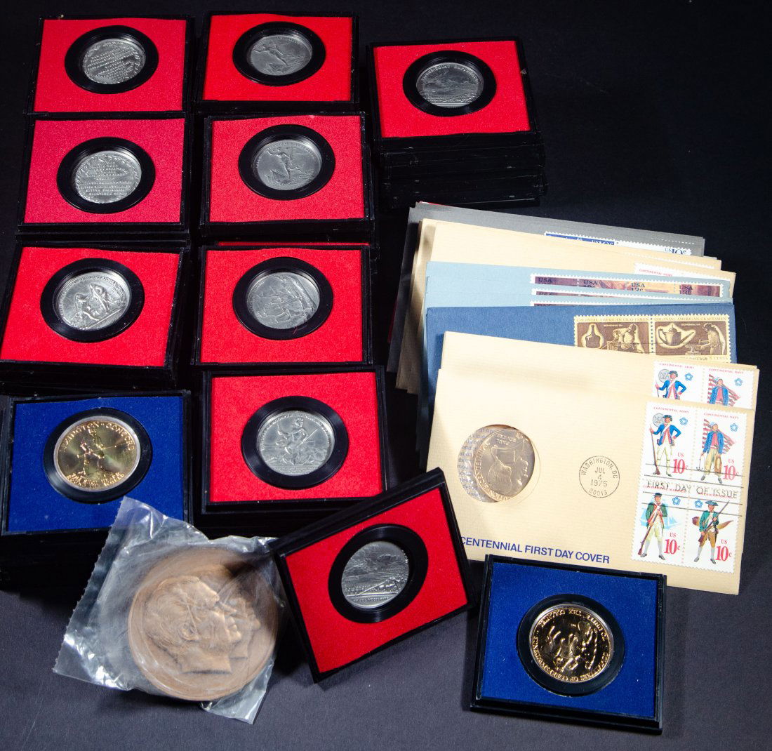 Eighty-One(81) Misc. Bronze & Pewter Commemorative Medals in Packaging (1 of 5)