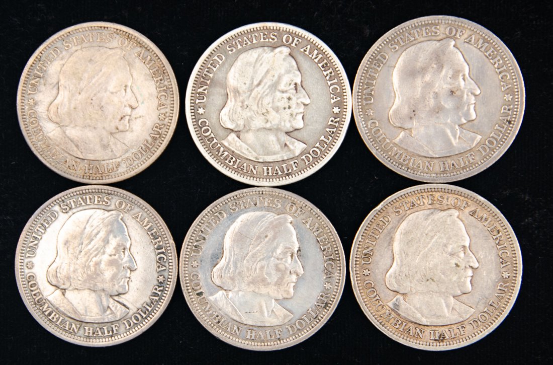 Six(6) 1893 United States Comm. Half Dollars - Columbian Exposition (1 of 2)