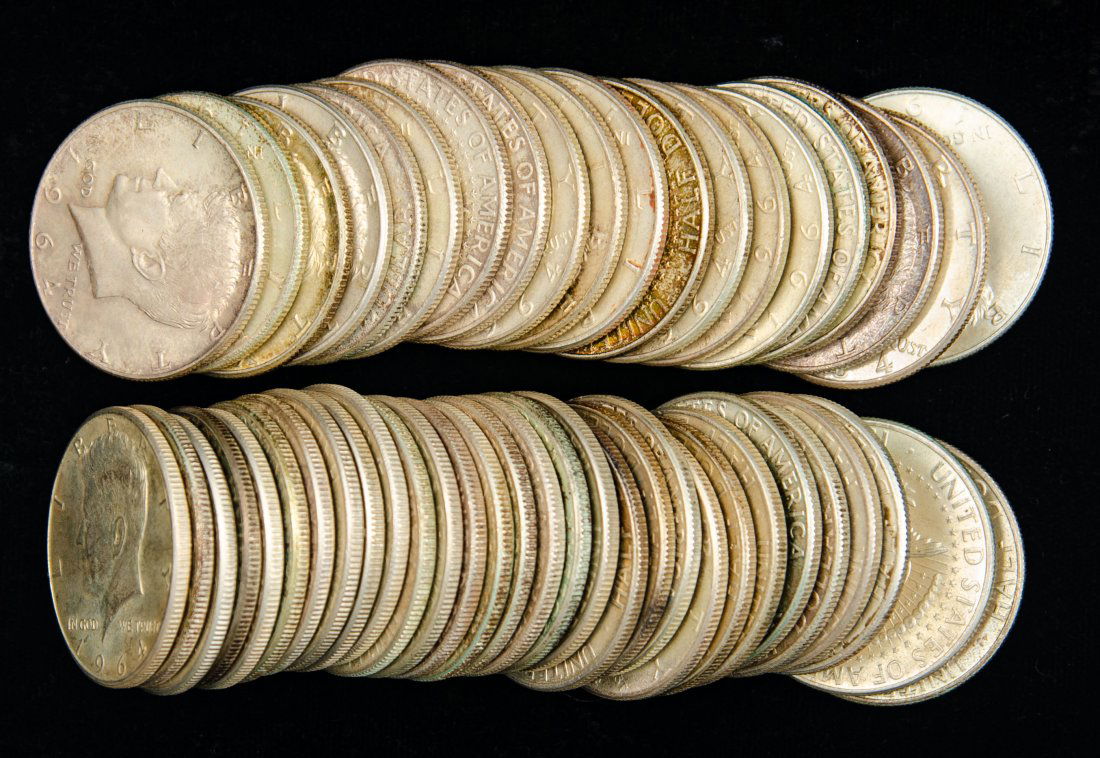 $25 Face Value 1964 United States JFK Half Dollars (1 of 2)