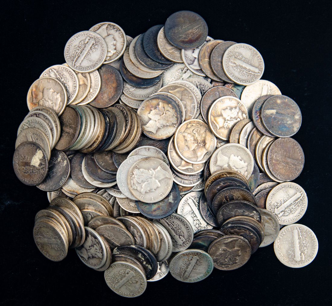 $20 Face Value Mixed Date United States 90% Mercury Dimes (1 of 2)