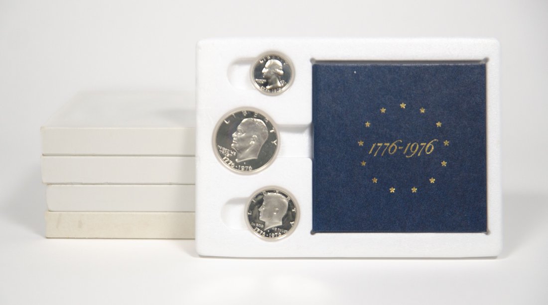 Five(5) 1976 3-Coin Silver Bicentennial Proof Sets (1 of 2)