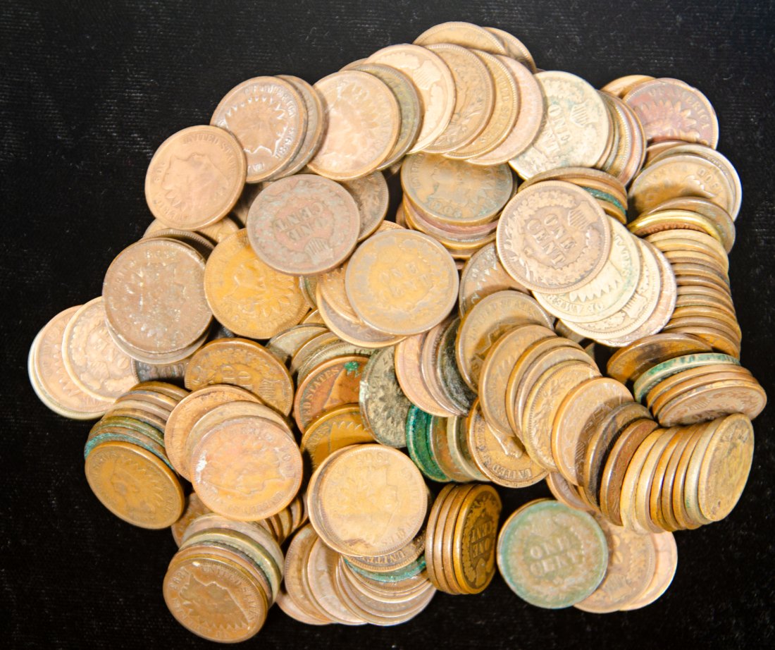 206 Mixed Date United States Indian Head Cent Grouping (1 of 2)