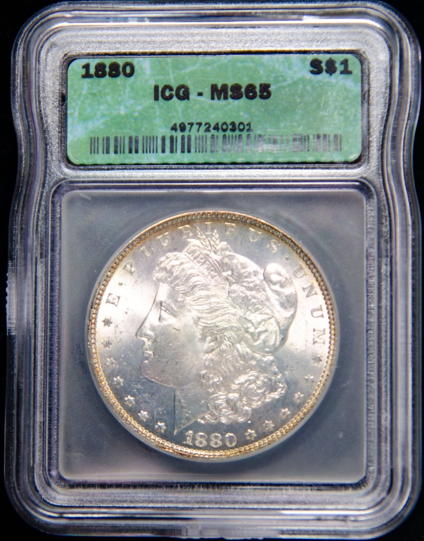 1880 United States Morgan Silver Dollar ICG MS65 (1 of 3)