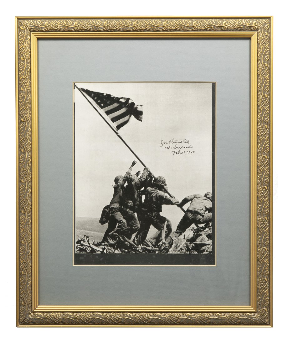 Joe Rosenthal (American, 1911-2006) "Mt. Suribachi(Iwo Jima)" Signed Photograph (1 of 3)
