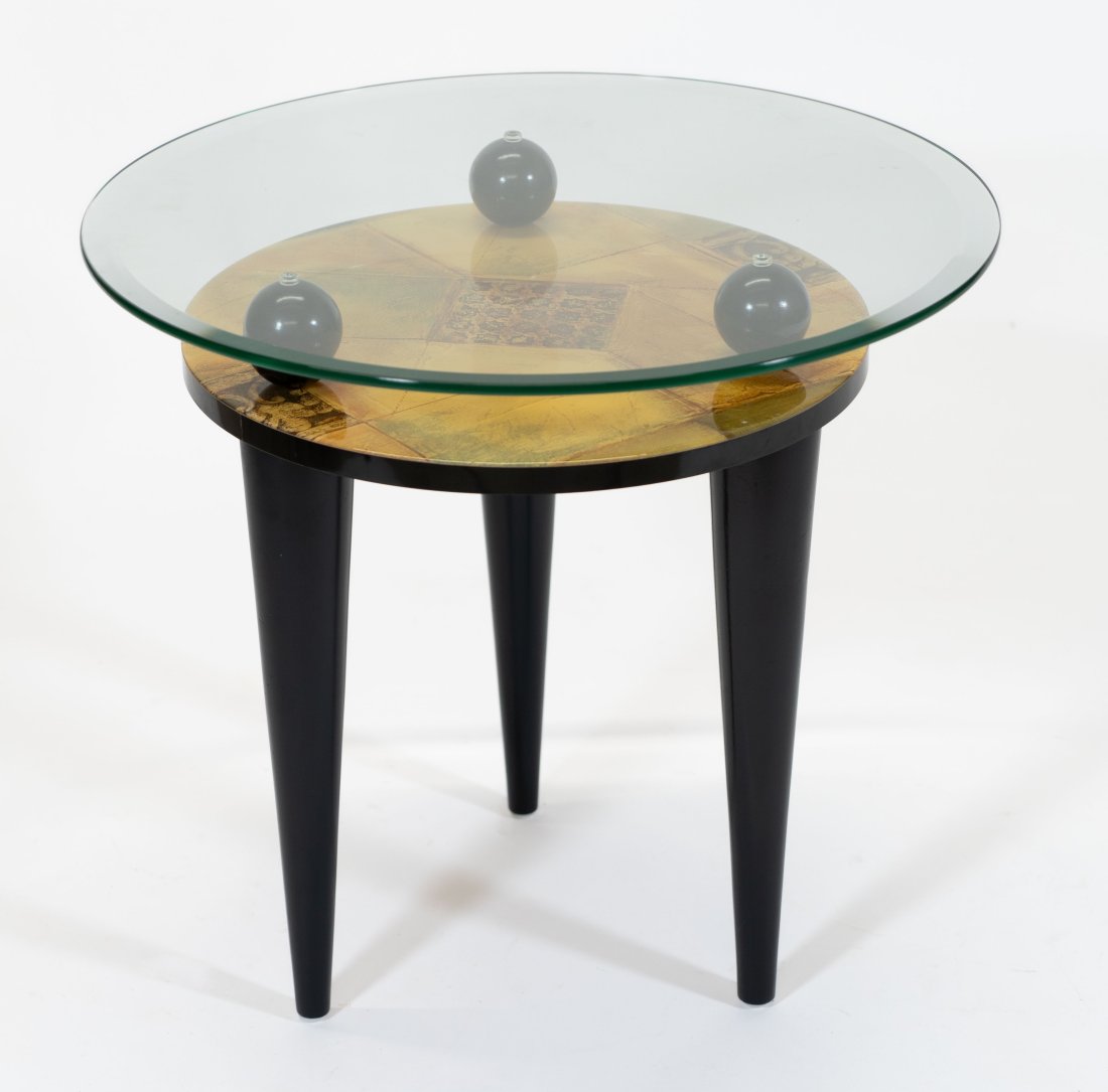 Post Modern Glass Top Side Table (1 of 5)