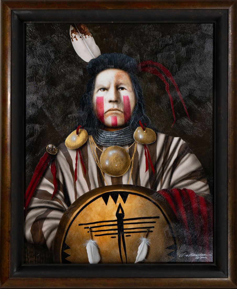 JD Challenger (American, b. 1951) Painting "One Bear" O/C (1 of 7)