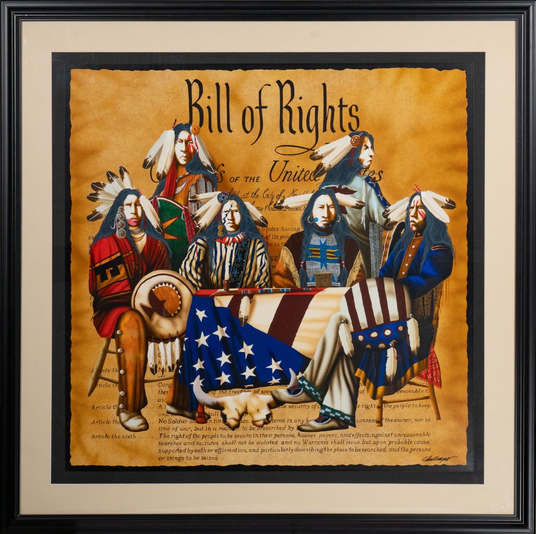 JD Challenger (American, b. 1951) Serigraph "Bill Of Rights" (1 of 8)