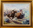 Gregory Perillo (American, B. 1927) Oil Painting "The Hunt"