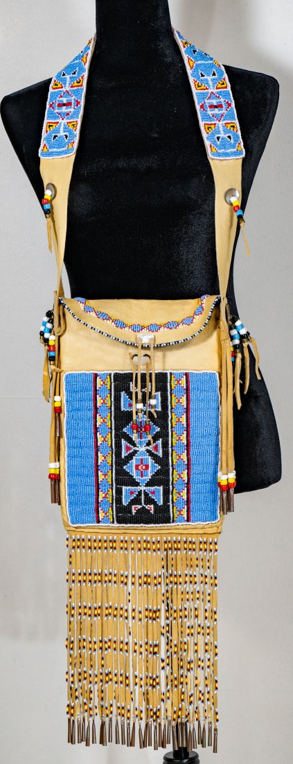 Three pieces Handmade Native American bead work Douglas Fast Horse (1 of 17)