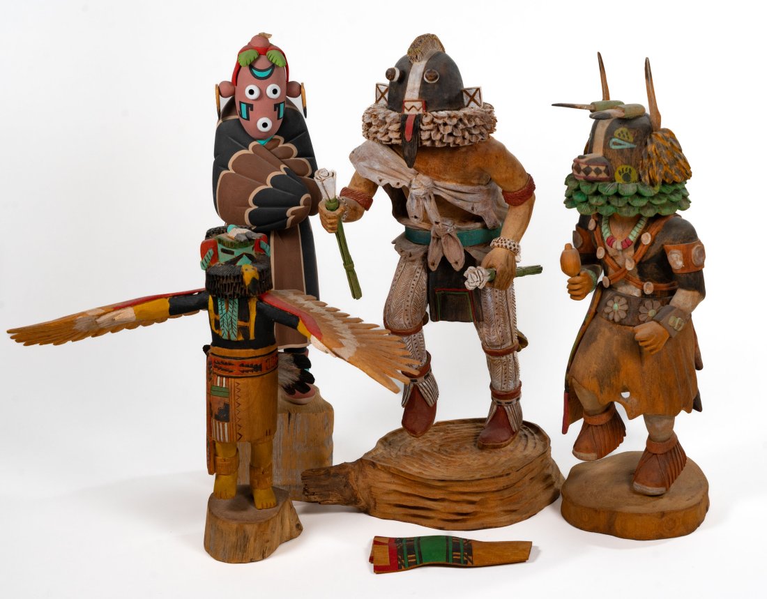Four (4) Hand Carved Kachina Dolls - Herb Talahaftewa, Art Chagon, Henry Naha, Delbert Silas (1 of 12)