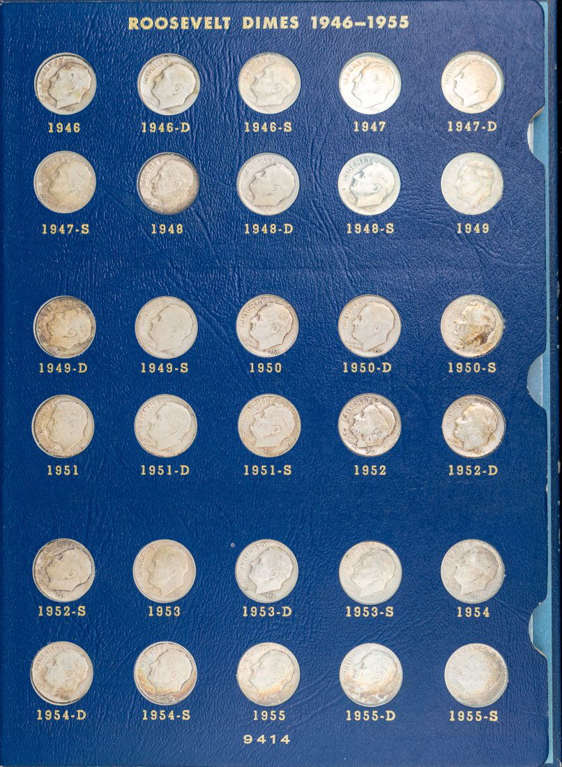 United States Roosevelt Silver Dime Whitman Album (48 Coins) (1 of 2)