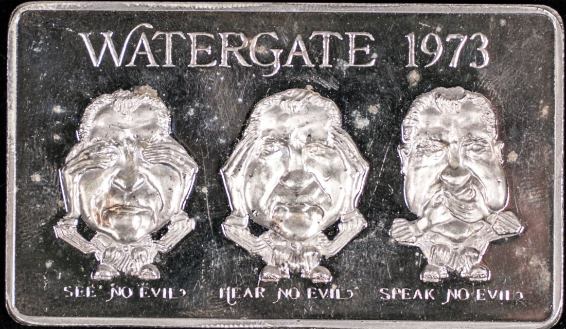 1973 Watergate .999 Fine Silver Art Bar (1 of 4)