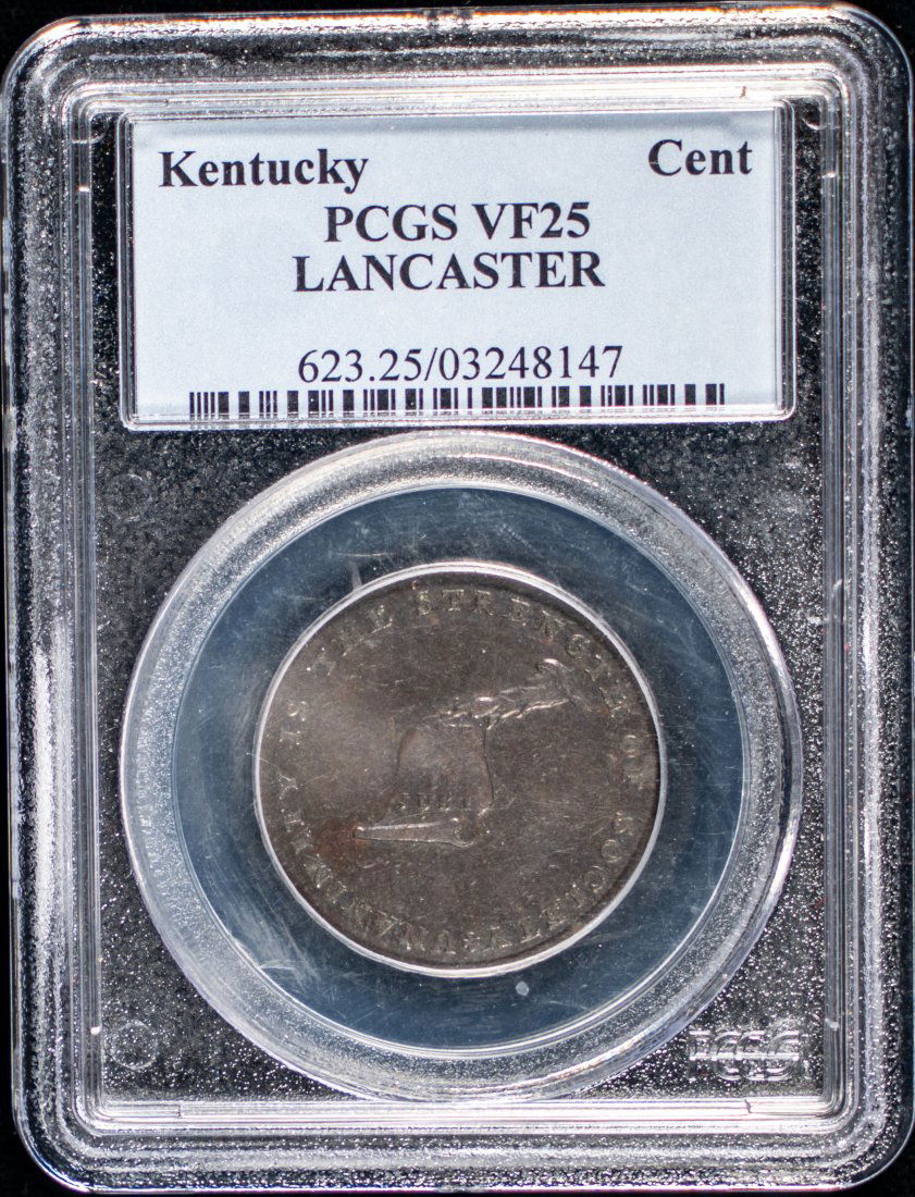 1790s Kentucky Cent, Lancaster Edge PCGS VF25 (1 of 2)