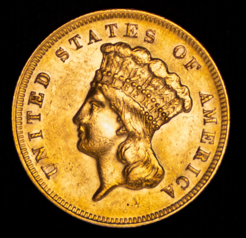 1878 United States $3 Indian Princess Gold Coin (1 of 2)