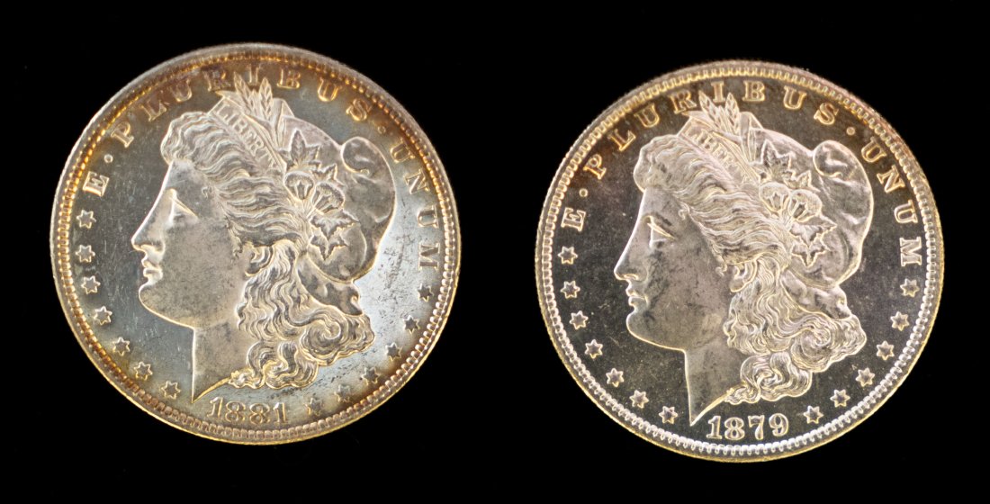 1881-O & 1879-S United States Morgan Silver Dollar - BU (1 of 3)