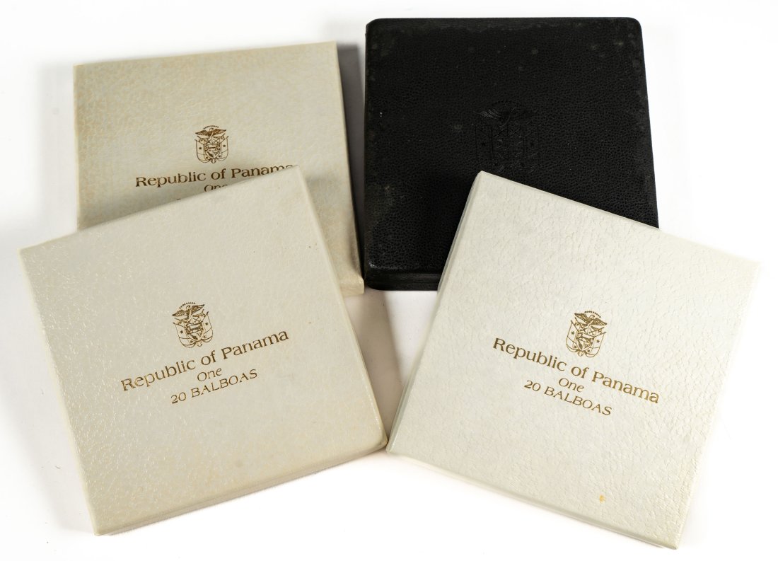 Four(4) Mixed Date Republic of Panama 20 Balboa Silver Coins (1 of 3)