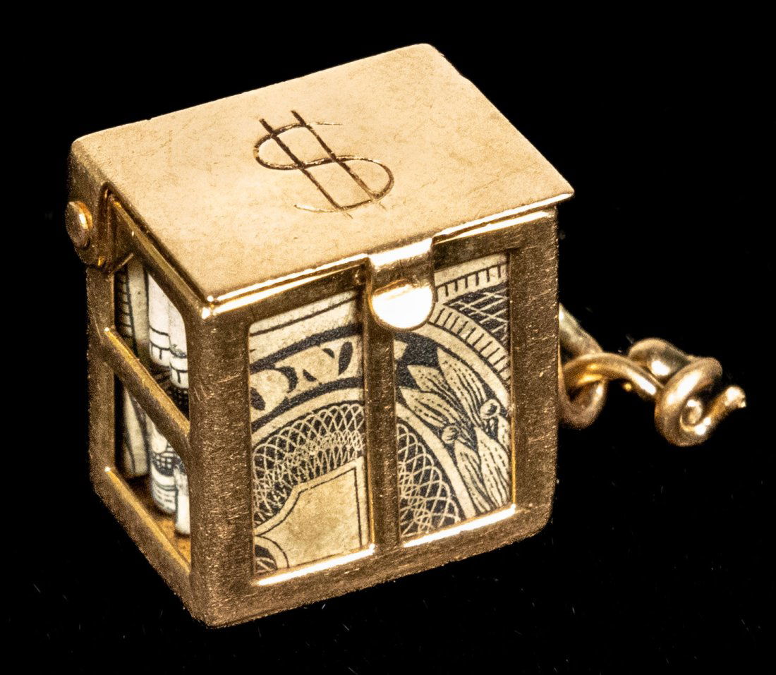 14k Gold Lucky $1 Charm Box (1 of 3)