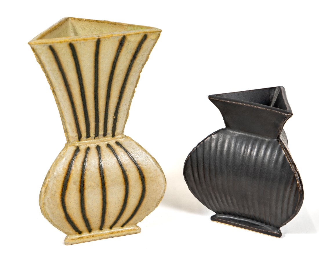 Two (2) Gary DiPasquale Textured Pottery Vases (1 of 4)