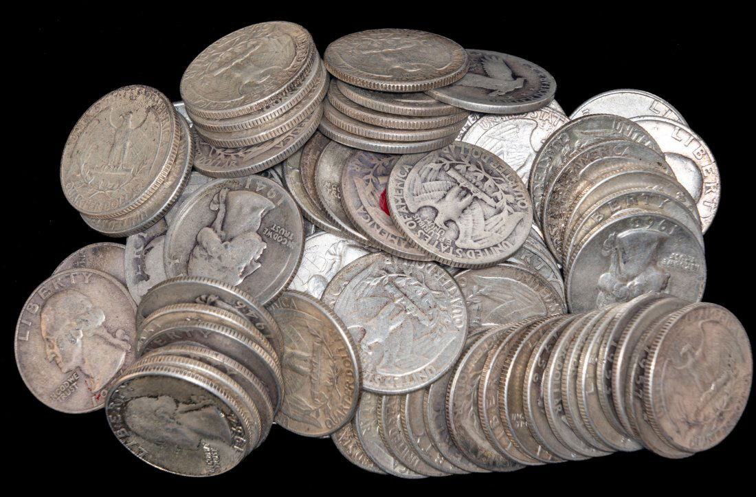 $20 Face Value United States 90% Silver Washington Quarters (1 of 2)