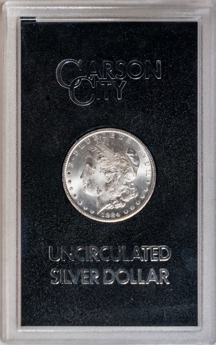 1884-CC United States Morgan Silver Dollar - GSA Hoard (1 of 2)