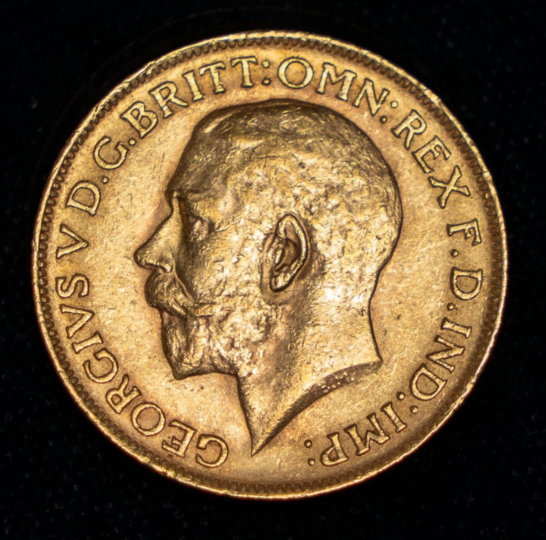 1913 Great Britain Sovereign Gold Coin (1 of 2)